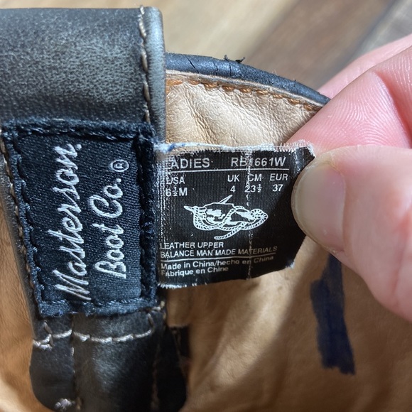Masterson Boot Co. Navy and Black Cowboy Boots Size 6.5 - Picture 10 of 12